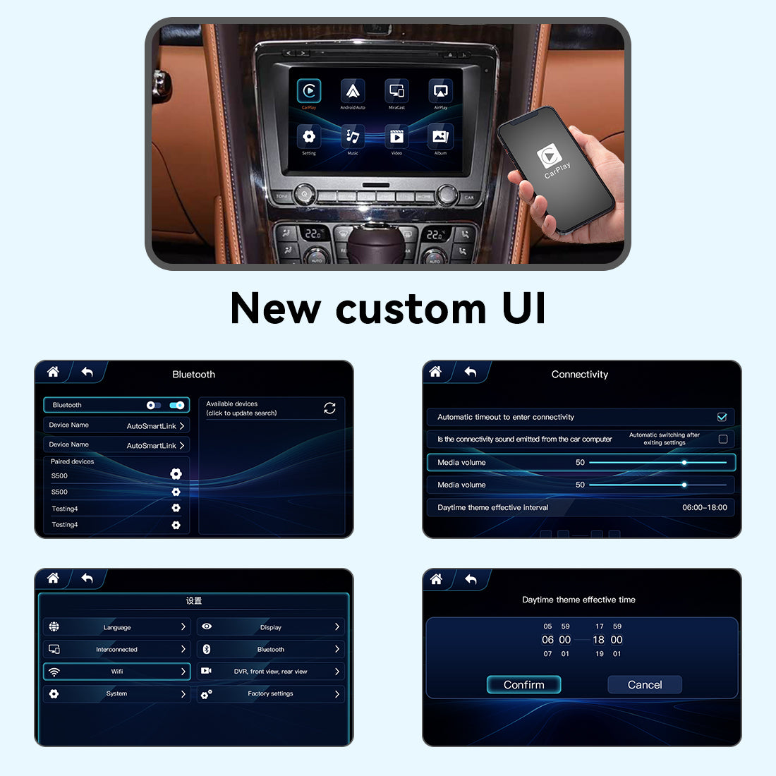 (WZBT-1) JoyeAuto Wireless Apple Carplay AirPlay Android Auto Interface for 2012-2017 Bentley Continental Flying Spur Mirror-link Plug and Play