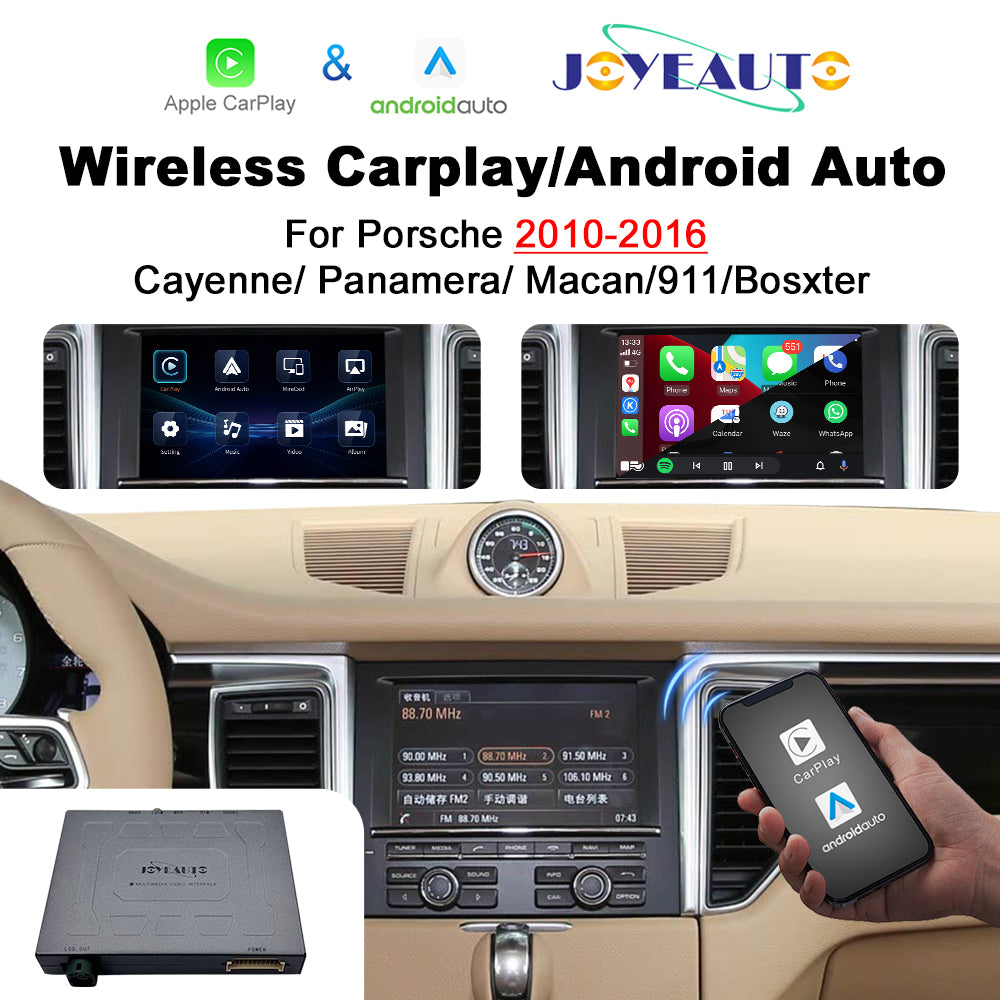(WZPO-1) Joyeauto 2010-2016 Porsche Cayenne 911 991 Boxster Cayman Macan Panamera PCM3.1 Wireless Apple CarPlay Android Auto Interface Main image