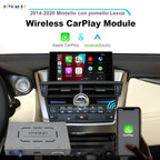 (WJLX-2) JoyeAuto Wireless Apple CarPlay Android Auto Interface for 2014-2020 Lexus ES/NX/RX/UX with Knob controls car