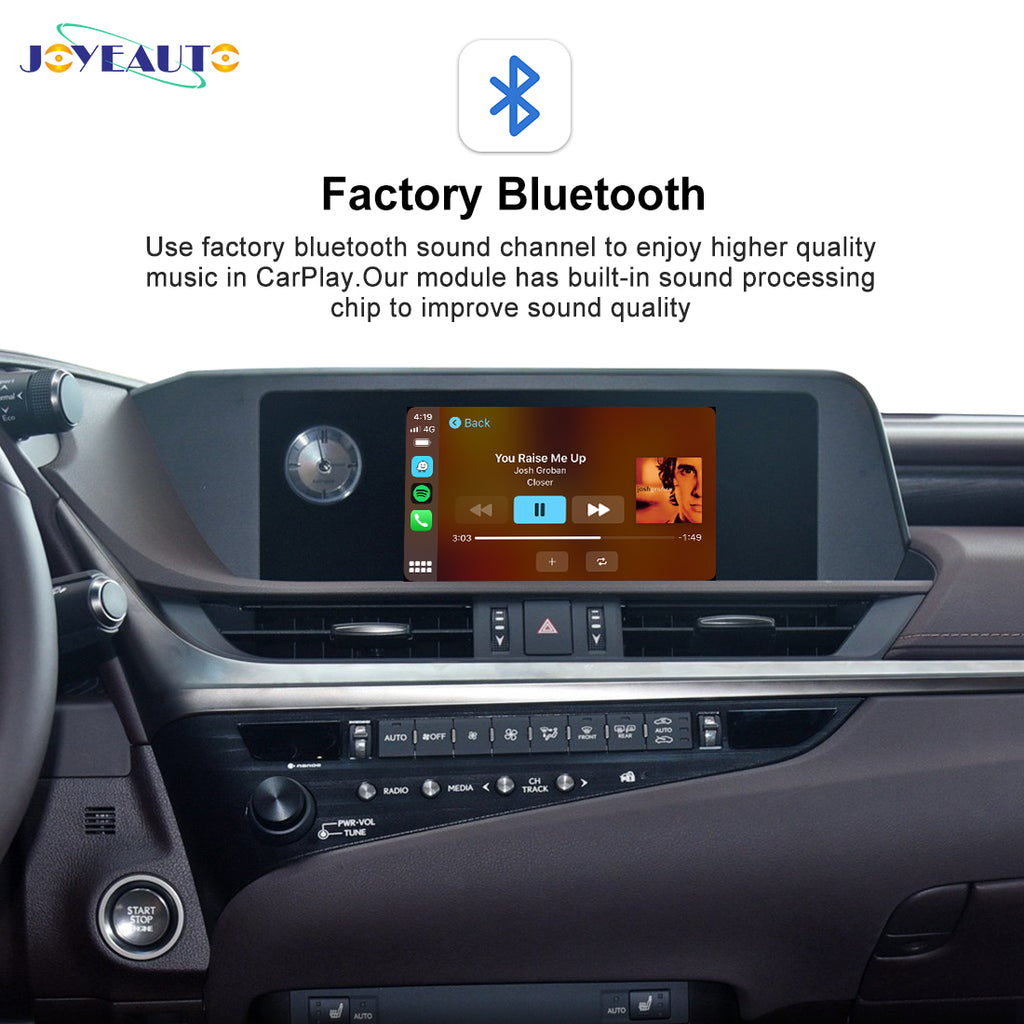 (WJLX-1) JoyeAuto Wireless Apple CarPlay Android Auto Interface for 2016-2020 Lexus ES/NX/RX/UX with touch panel
