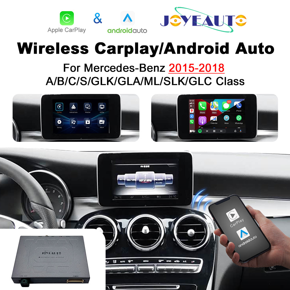 (WZME-1) Joyeauto Mercedes A B C E M S CLA GLK GLA ML SLK GLC CLS NTG5 2015-2018 WiFi Wireless Apple CarPlay Android Auto Interface