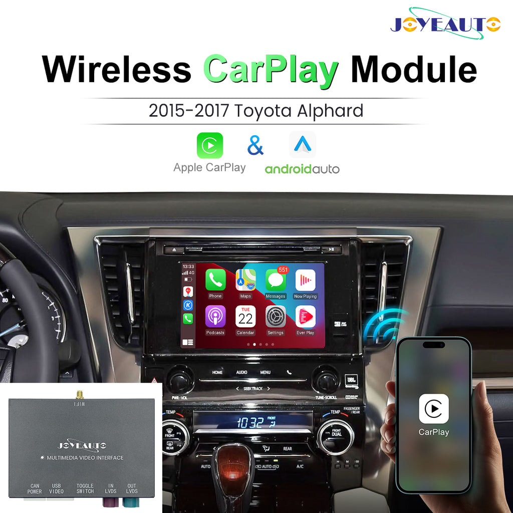 Upgrade 2015 - 2017 Toyota Alphard Sienna Wireless Apple CarPlay Android Auto Retrofit Module
