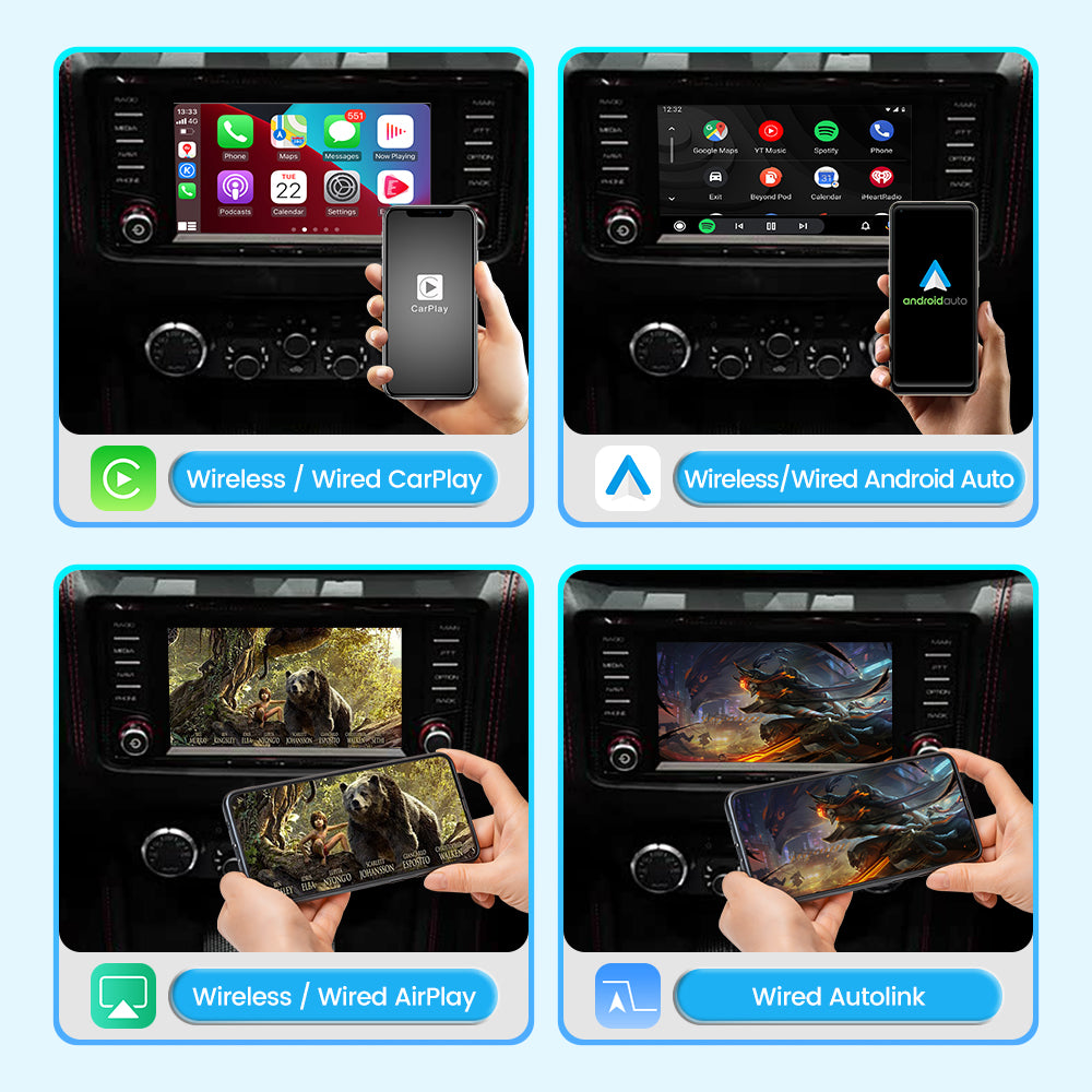 (WZFR-1)JoyeAuto Wireless Apple Carplay AirPlay Android Auto Mirror-Link Interface for 2015-2018 Ferrari California T Plug and Play