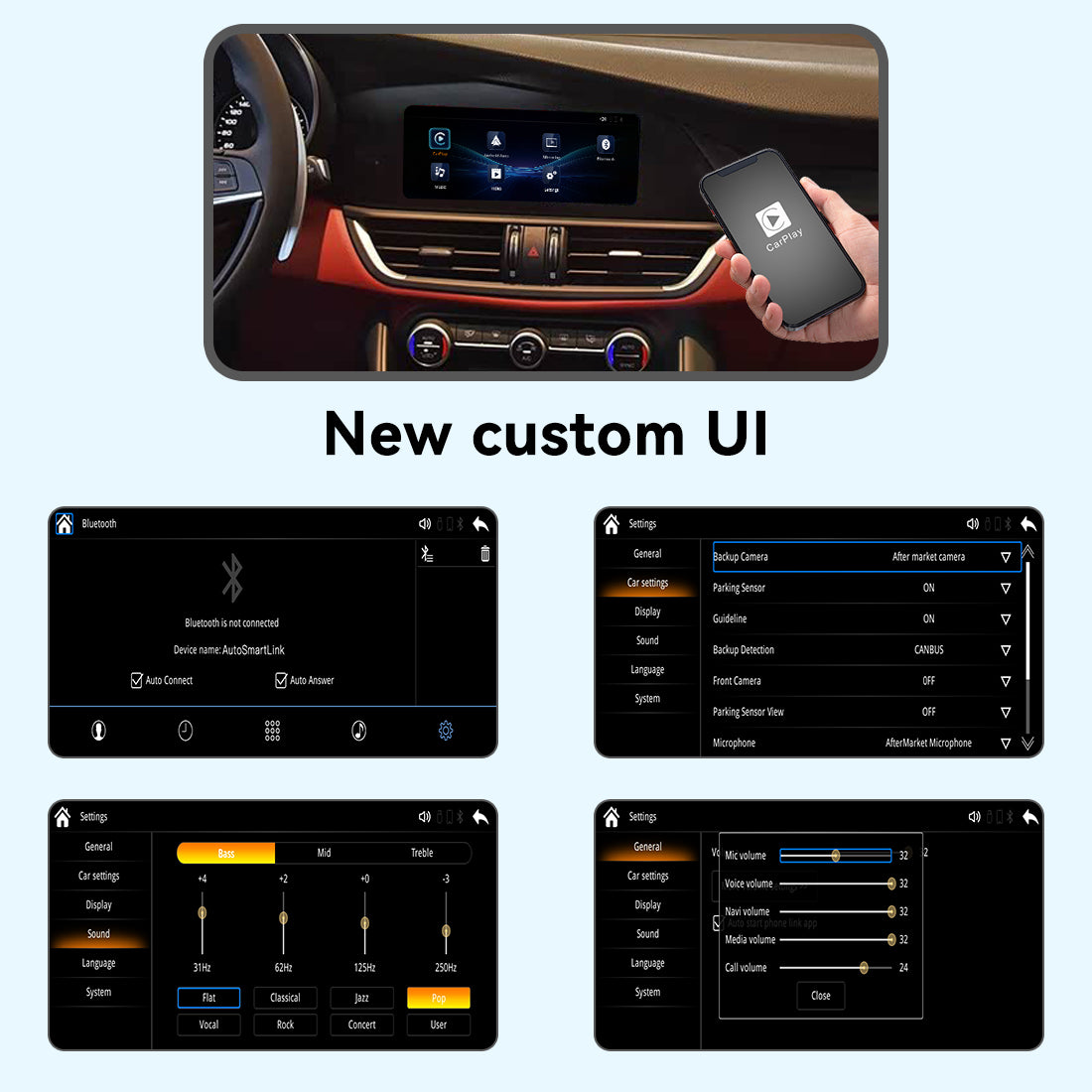 (WZAF-1) JoyeAuto Alfa Wireless Apple Carplay AirPlay Android Auto Interface for 2017 2018 2019 Alfa Giulia Stelvio Mirror-link Plug and Play