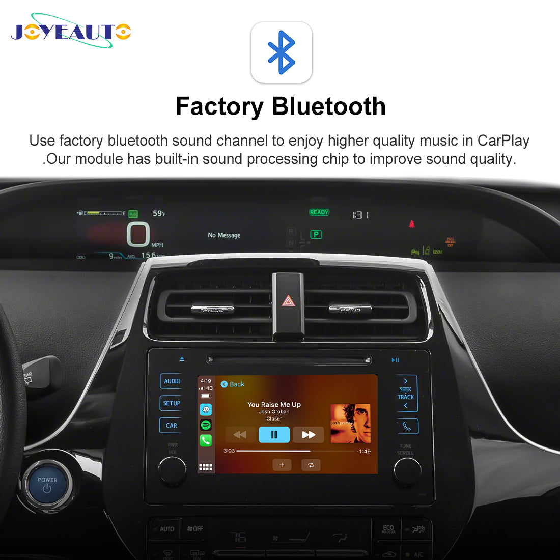 Upgrade 2014 - 2019 Toyota Corolla Highlander Land Cruiser Wireless Apple CarPlay Android Auto Retrofit Module Secondary image