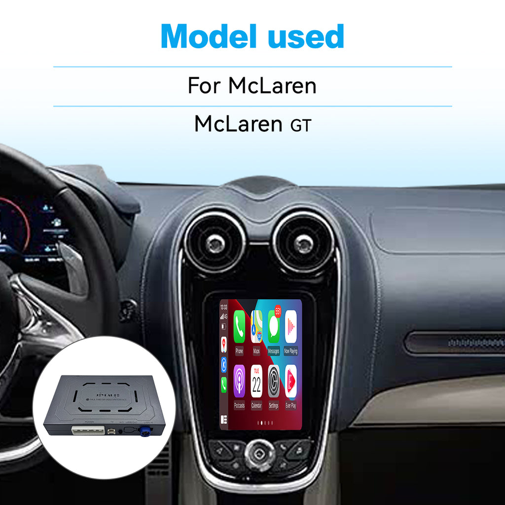 (WZML-2)JoyeAuto Wireless Apple Carplay AirPlay Android Auto Mirror-Link Interface for McLaren GT Plug and Play