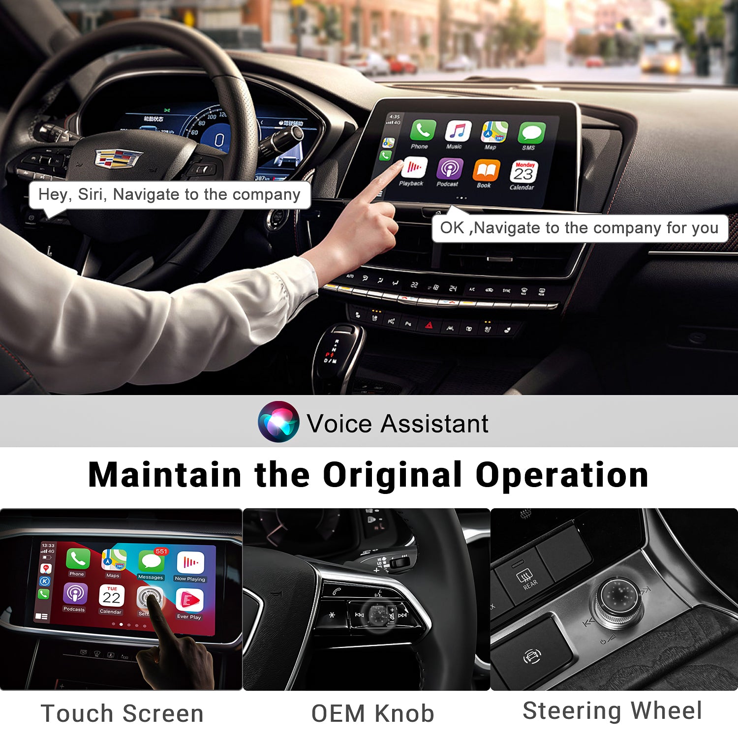W4U Wireless CarPlay Adapter,Factory Wired Convert Wireless CarPlay,Plug and Play Secondary image