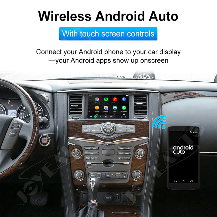 (WJNI-1) JoyeAuto WiFi Wireless Apple CarPlay AirPlay Android Auto Interface for Nissan Patrol