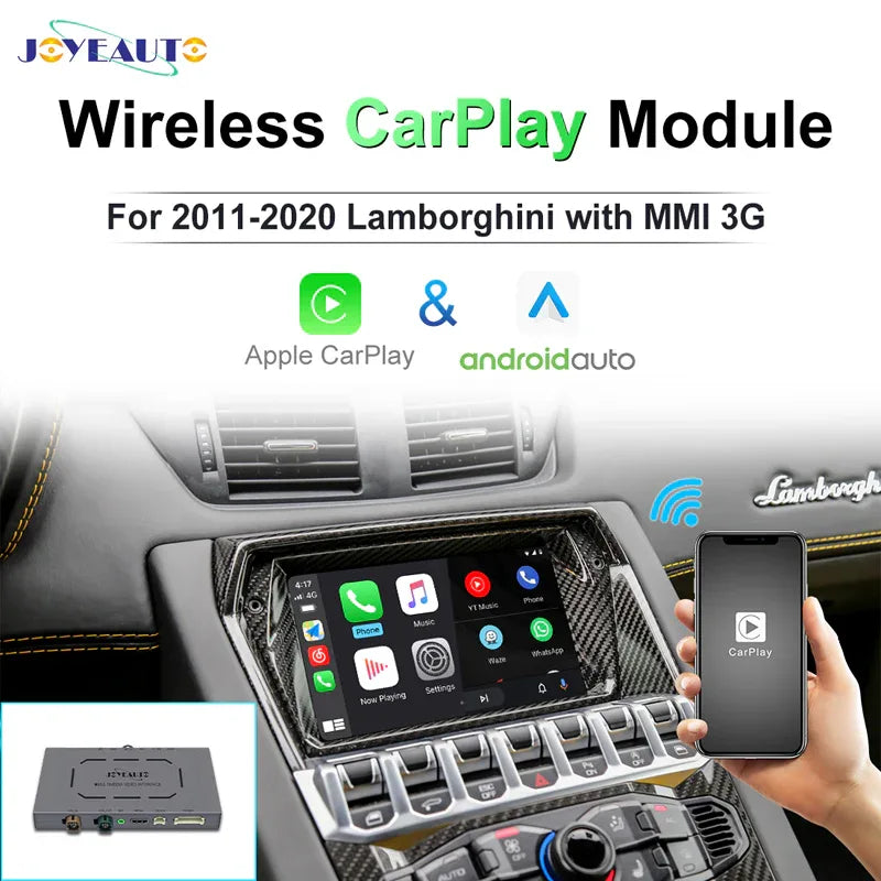 JoyeAuto WiFi Wireless Apple CarPlay AirPlay Android auto Interface for Lamborghini Aventador MMI - MMB Auto