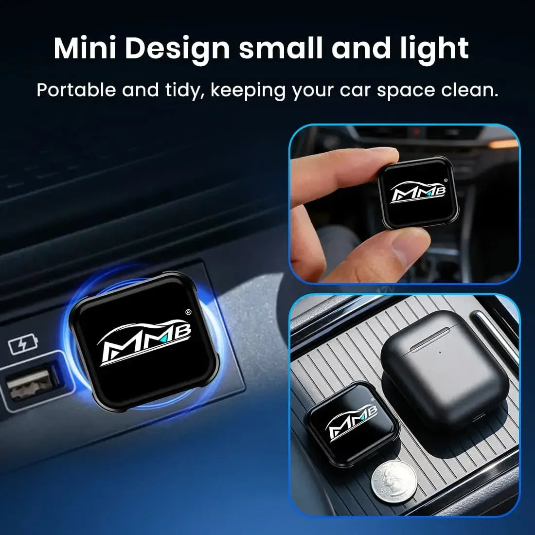 MMB Mini Ultra Wired to Wireless Bluetooth WiFi CarPlay Adapter - MMB Auto
