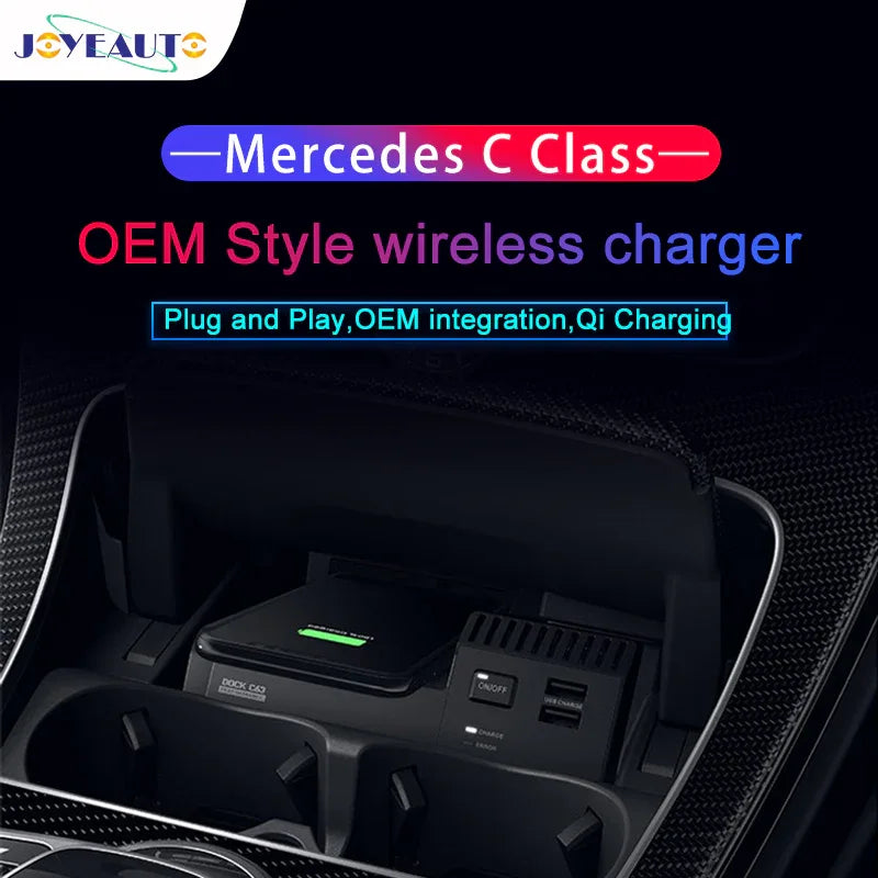 Mercedes Benz C W205 GLC X253 C63 2015-2019 Qi Wireless Charger - MMB Auto Main image