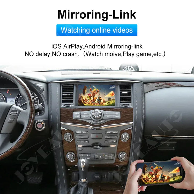 (WJNI-1) JoyeAuto WiFi Wireless Apple CarPlay AirPlay Android Auto Interface for Nissan Patrol - MMB Auto Main image