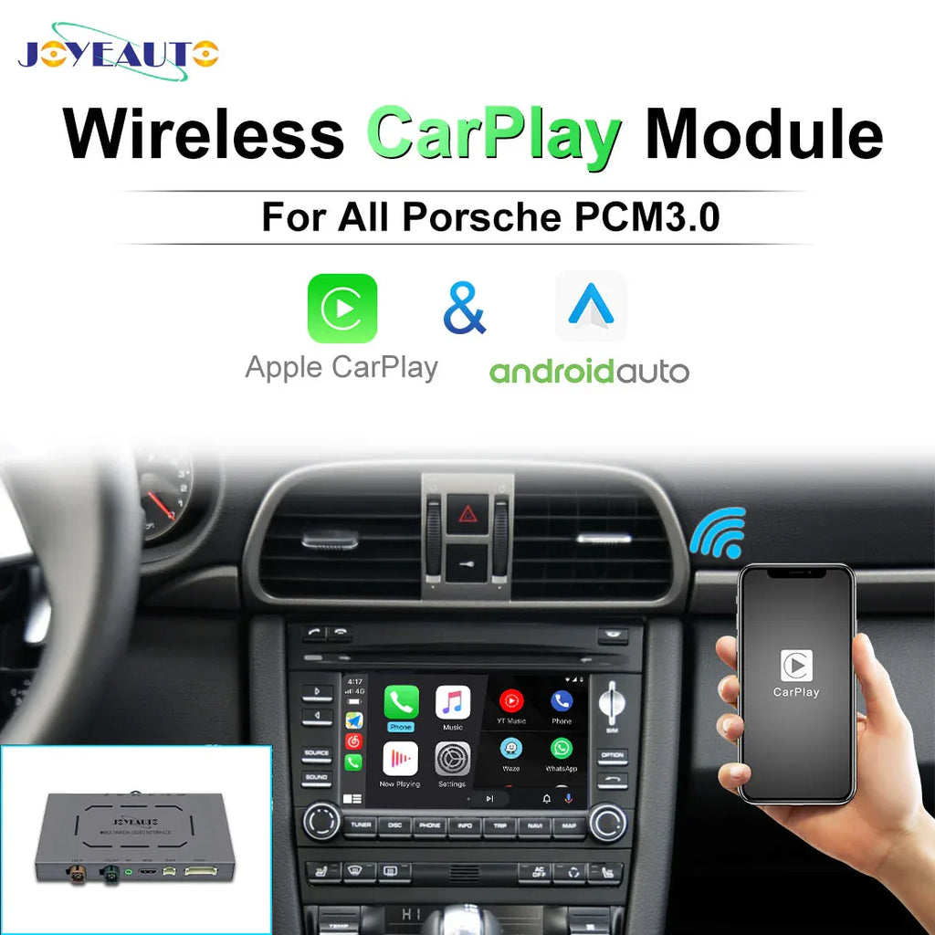 (WJPO-0)Porsche PCM3.0 Cayenne Turbo 997 987 WIFI Wireless Apple CarPlay AirPlay Android Auto Interface-1 - MMB Auto