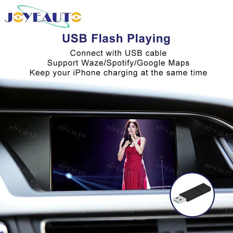 (WZAU-1) New Joyeauto Audi A4 A5 Q5 b8 without MMI Concert Symphony WIFI Wireless Apple CarPlay AirPlay Android Auto Retrofit - MMB Auto