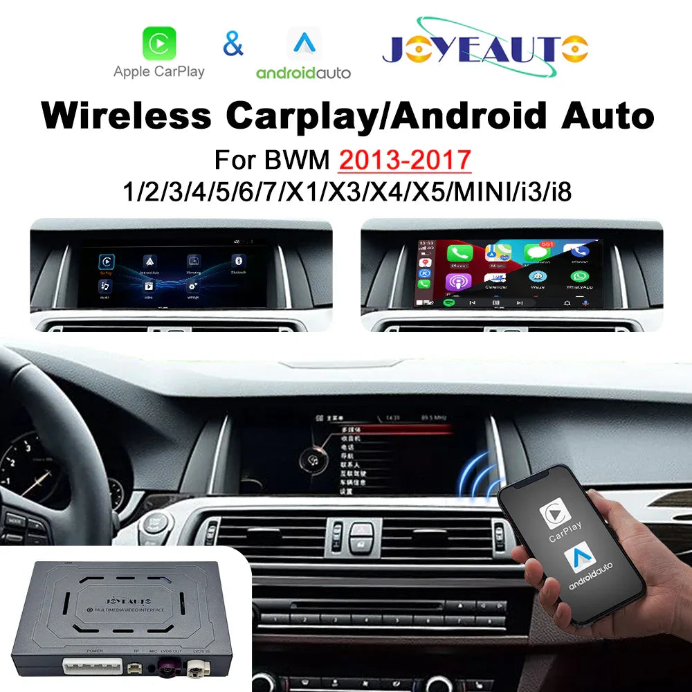(WZBM-2) Joyeauto BMW NBT 1 2 3 4 5 7 X1 X3 X6 X5 MINI 2013-2017 Wireless Apple CarPlay AirPlay Android Auto Interface - MMB Auto