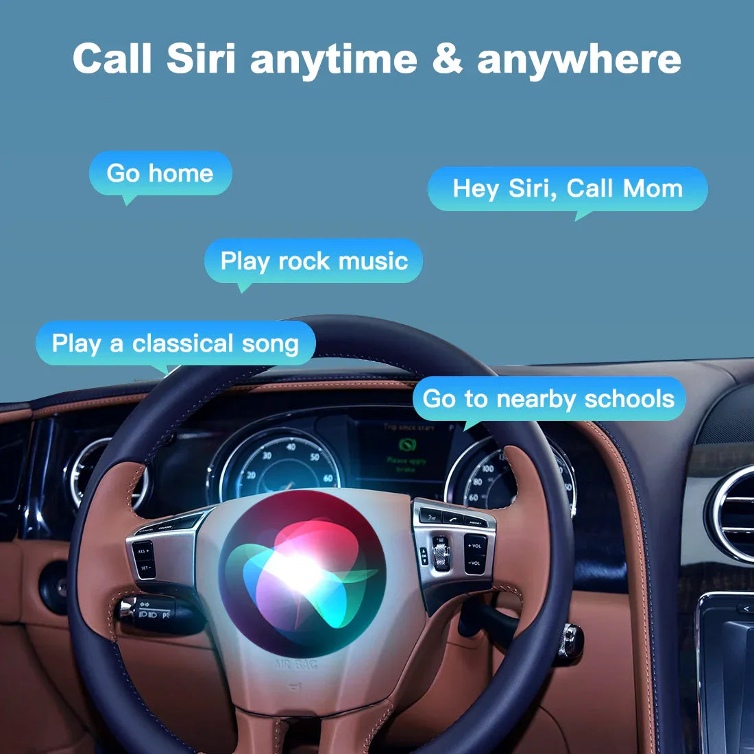 (WZBT-1) JoyeAuto Wireless Apple Carplay AirPlay Android Auto Interface for 2012-2017 Bentley Continental Flying Spur Mirror-link Plug and Play Secondary image