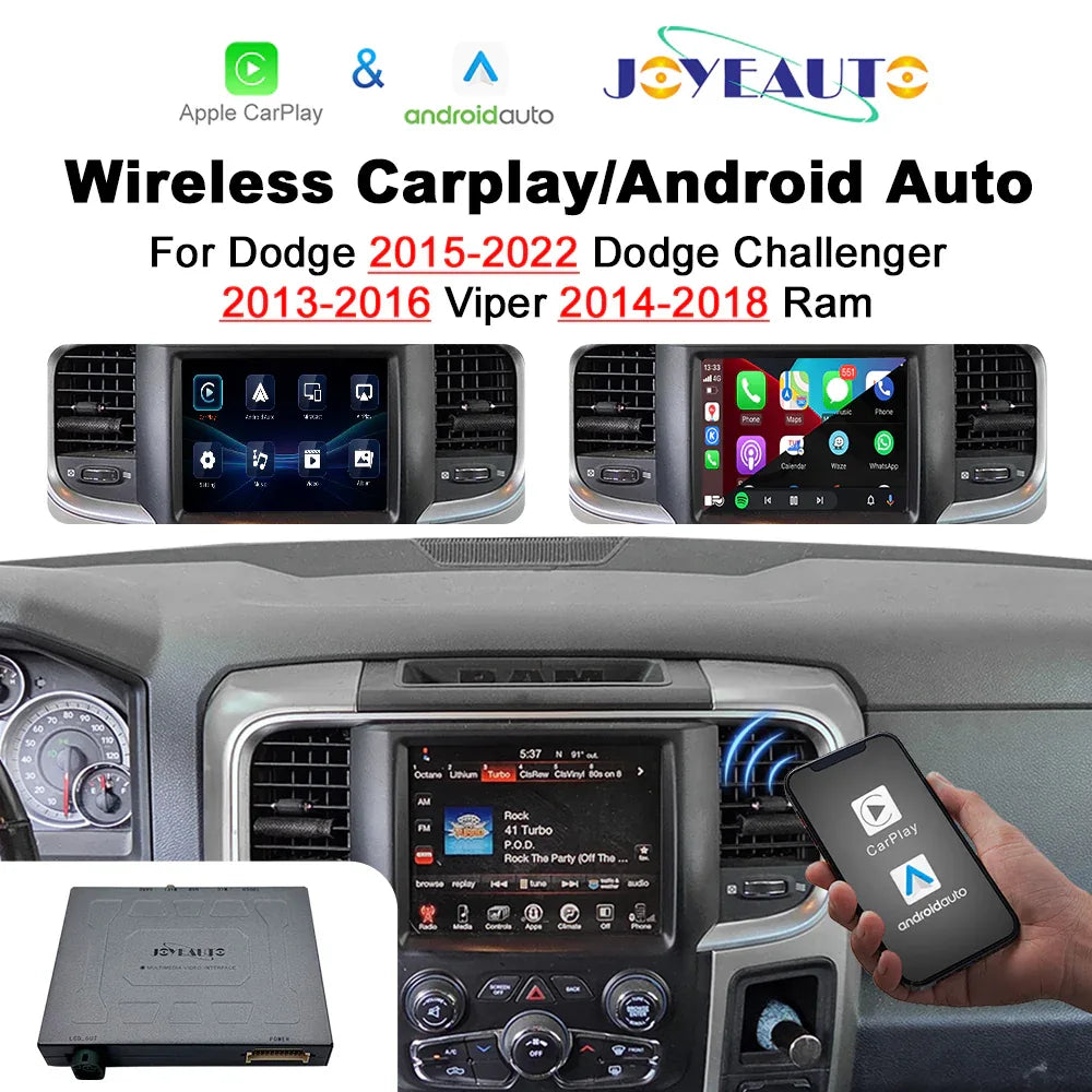 (WZDG-1) New JoyeAuto Dodge Uconnect8.4 Carplay Module Retrofit for Ram Viper Challenger Charger WiFi Wireless Apple CarPlay AirPlay Android Auto Interface - MMB Auto Main image