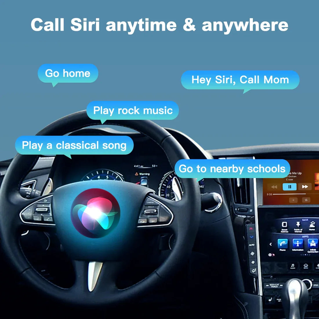 (WZIN-4) New JoyeAuto Carplay Module Retrofit for 2013-2015 Infiniti Q50 Q60 Q50L WiFi Wireless Apple CarPlay AirPlay Android Auto Interface Secondary image