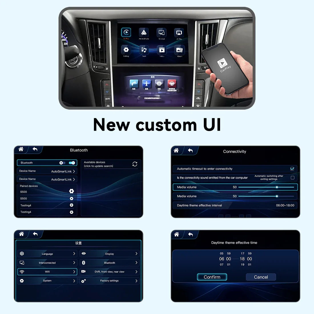 (WZIN-4) New JoyeAuto Carplay Module Retrofit for 2013-2015 Infiniti Q50 Q60 Q50L WiFi Wireless Apple CarPlay AirPlay Android Auto Interface - MMB Auto