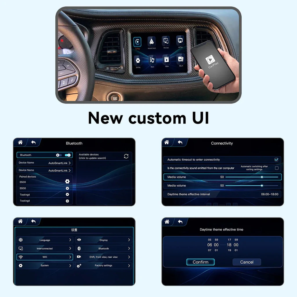 (WZJP-1) JoyeAuto Wireless Apple Carplay AirPlay Android Auto Interface for JEEP Cherokee Grand Cherokee Uconnect 8.4 Plug and Play - MMB Auto
