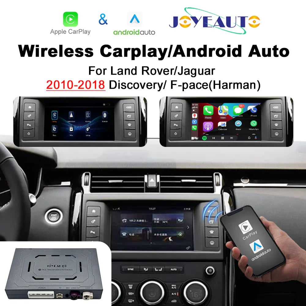 (WZLR-1) New Joyeauto 2016-2019 Discovery 5 Discovery Sport Range Rover Evoque Jaguar XE XF F-Type F-Pace Harman Head Unit WiFi Wireless Apple CarPlay AirPlay Android Auto Retrofit - MMB Auto