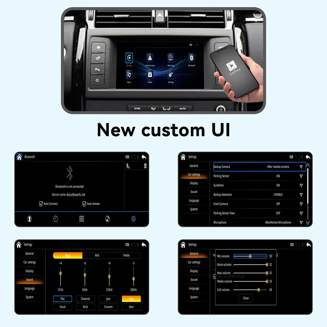 (WZLR-1) New Joyeauto 2016-2019 Discovery 5 Discovery Sport Range Rover Evoque Jaguar XE XF F-Type F-Pace Harman Head Unit WiFi Wireless Apple CarPlay AirPlay Android Auto Retrofit - MMB Auto