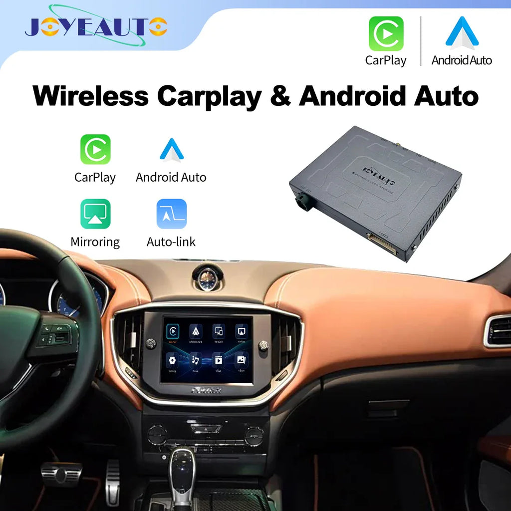 (WZMA-1) Joyeauto WiFi Wireless Apple CarPlay Android Auto Upgrade for Maserati Quattroporte Ghibli 2014-2017MY with Rear Camera - MMB Auto