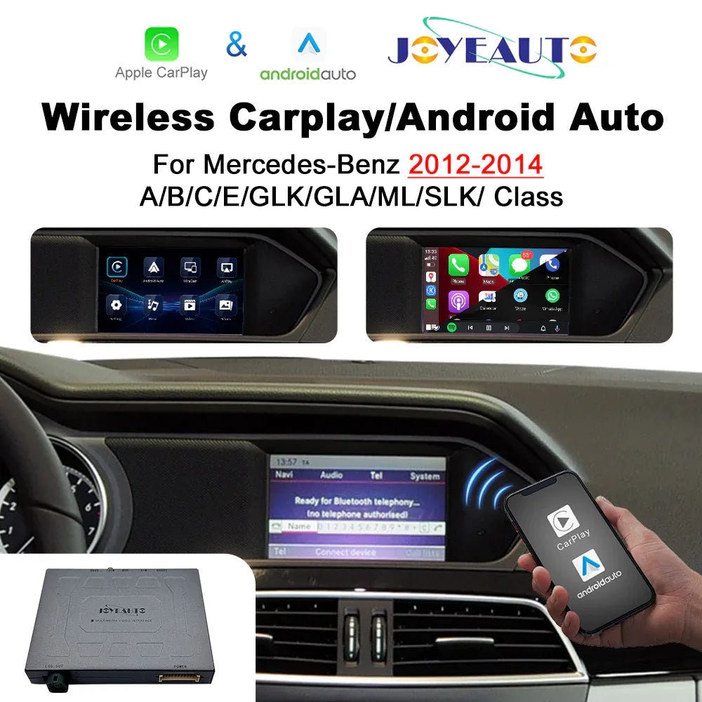 (WZME-2)Joyeauto Mercedes A B C E G GL ML CLS GLA GLK 2012-2014 NTG4.5/4.7 WiFi Wireless Apple CarPlay Android Auto Interface - MMB Auto