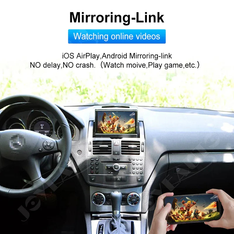 (WZME-3) Joyeauto Mercedes Benz C E GLK SLK 2008-2011 NTG4.0 WiFi Wireless Apple CarPlay Airplay Android Auto Retrofit - MMB Auto