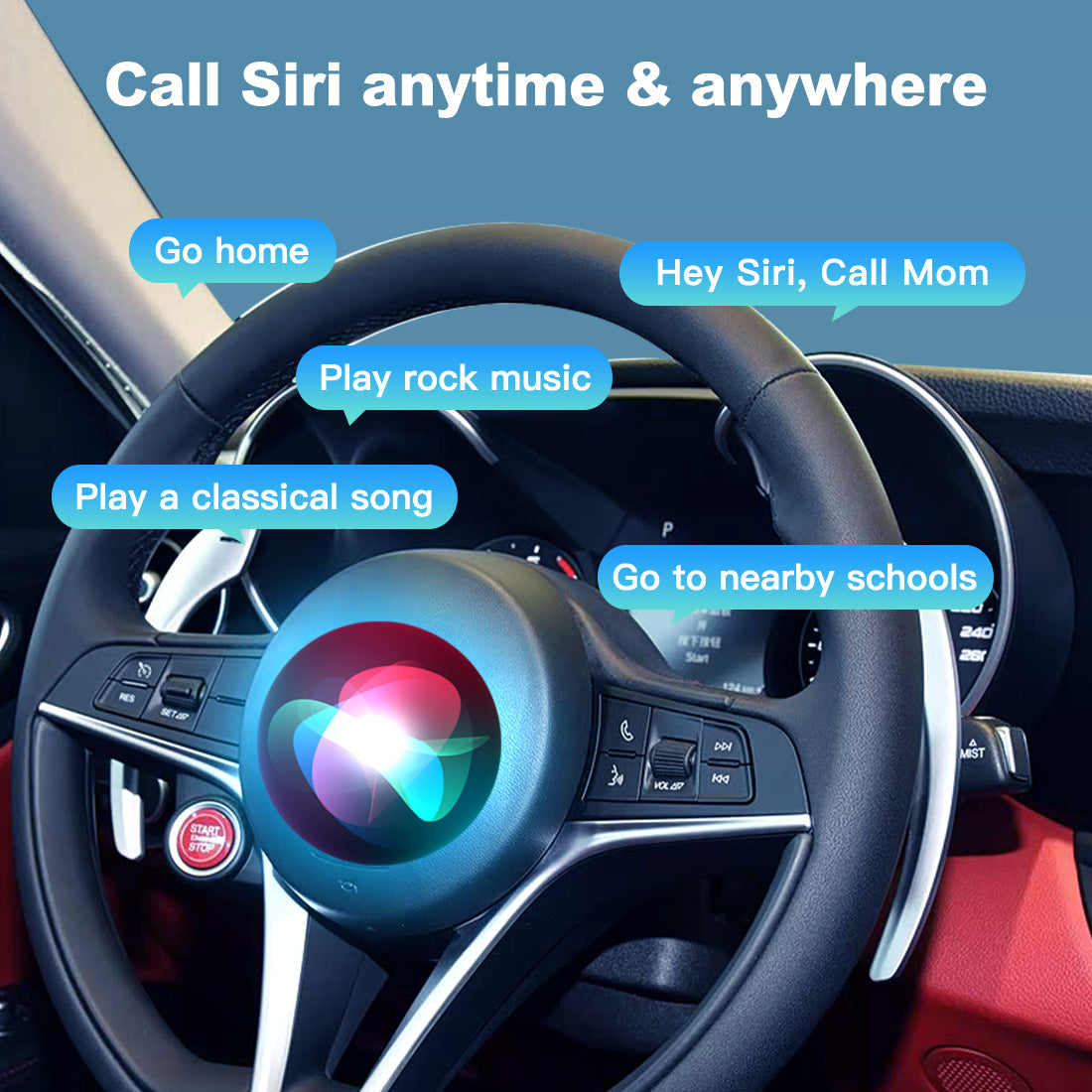 (WZAF-1) JoyeAuto Alfa Wireless Apple Carplay AirPlay Android Auto Interface for 2017 2018 2019 Alfa Giulia Stelvio Mirror-link Plug and Play