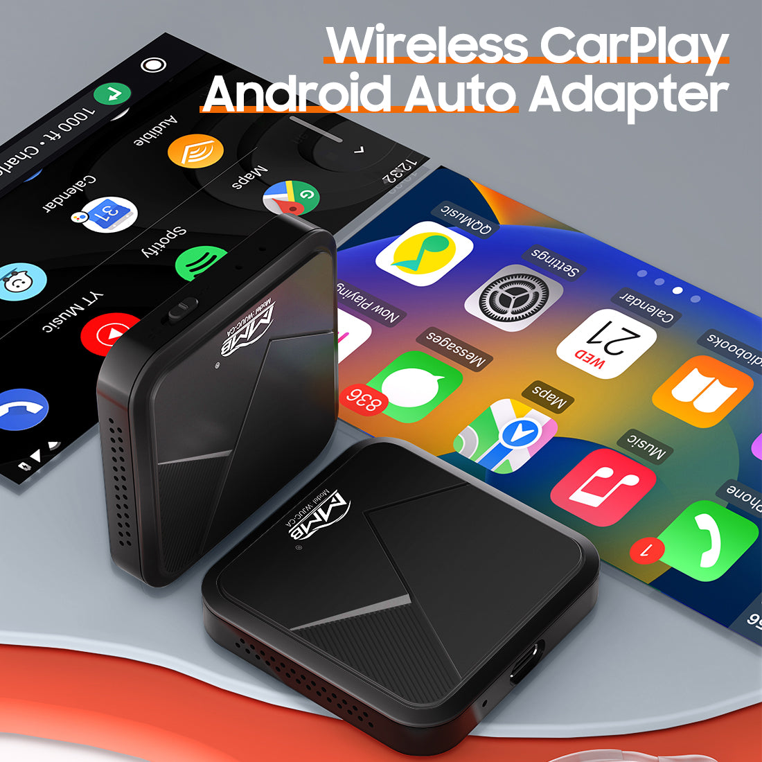Wireless CarPlay Android Auto Adapter,Factory Wired Convert Wireless CarPlay Android Auto,Plug and Play Main image