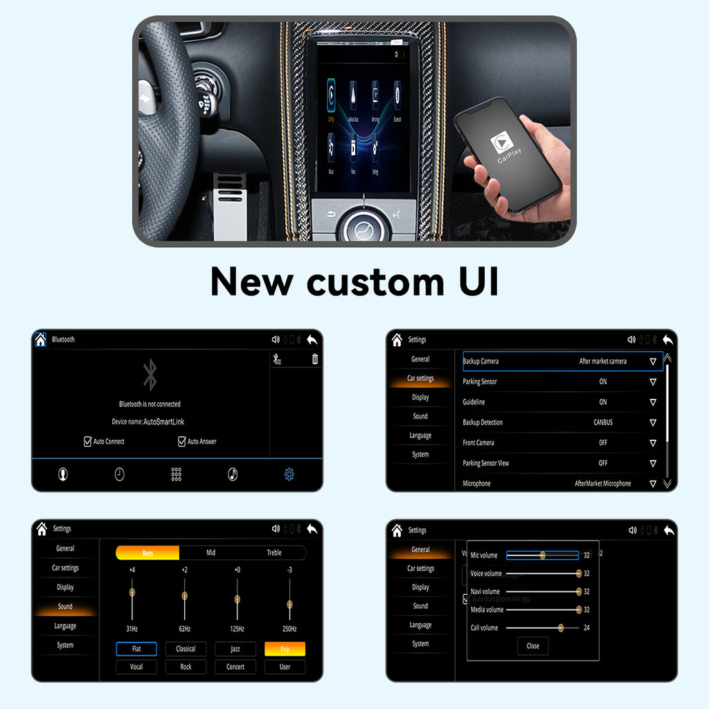 (WZML-1)JoyeAuto Wireless Apple Carplay AirPlay Android Auto Mirror-Link Interface for McLaren 12C 650S 625C 675LT 570S 540C 600LT Plug and Play
