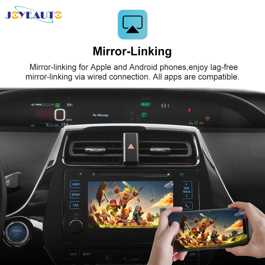 Upgrade Retrofit Toyota 2016-2019 Prius Prius c Wireless Apple CarPlay Android Auto Kit