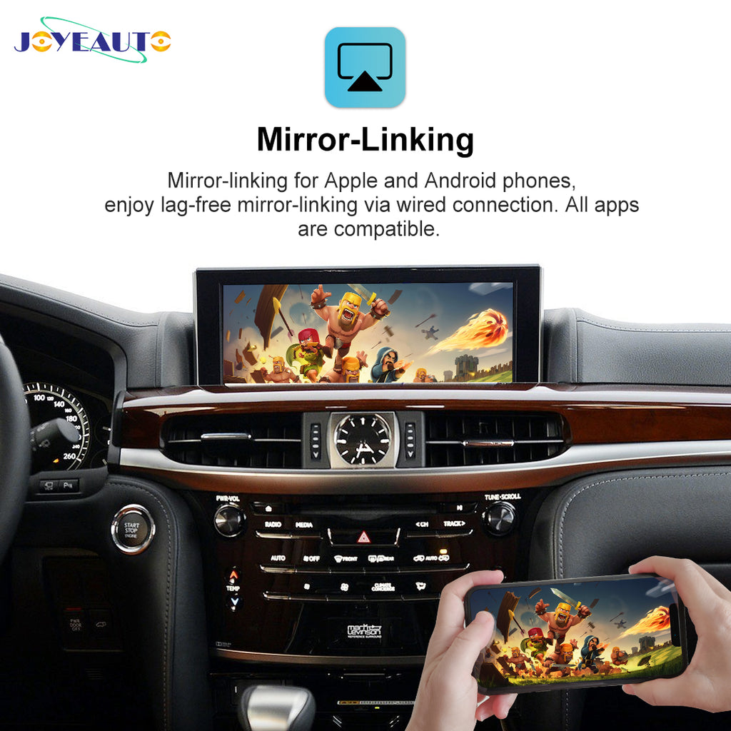 (WJLX-3) JoyeAuto Wireless Apple CarPlay Android Auto Interface for 2014-2020 Lexus with Joystick Controls car