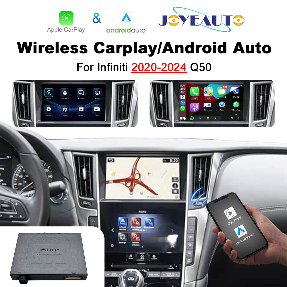 (WZIN-5) New JoyeAuto Carplay Module Retrofit for 2020-2024 Infiniti Q50 Q60 Q50L WiFi Wireless Apple CarPlay AirPlay Android Auto Interface