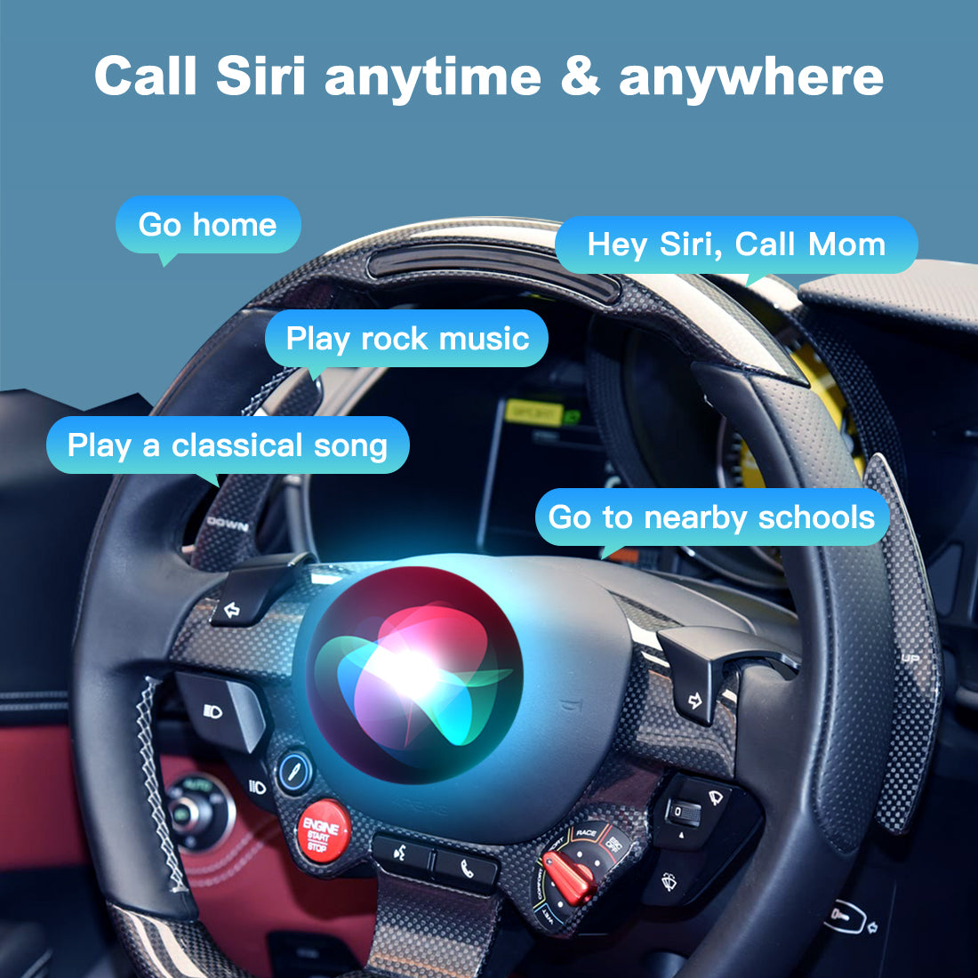 (WZFR-5)JoyeAuto Wireless Apple Carplay AirPlay Android Auto Mirror-Link Interface for Ferrari Protofino GTC4 Plug and Play