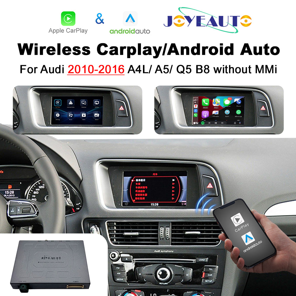 (WZAU-1) New Joyeauto Audi A4 A5 Q5 b8 without MMI Concert Symphony WIFI Wireless Apple CarPlay AirPlay Android Auto Retrofit Main image