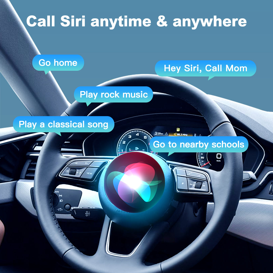 (WZAU-7)Joyeauto 2021-2023 Audi A1 Q3 Q3 Q4 Q5 Q5 MIB3 WIFI Wireless Apple CarPlay Android Auto Hicar iOS Airplay Mirror-link Retrofit Secondary image