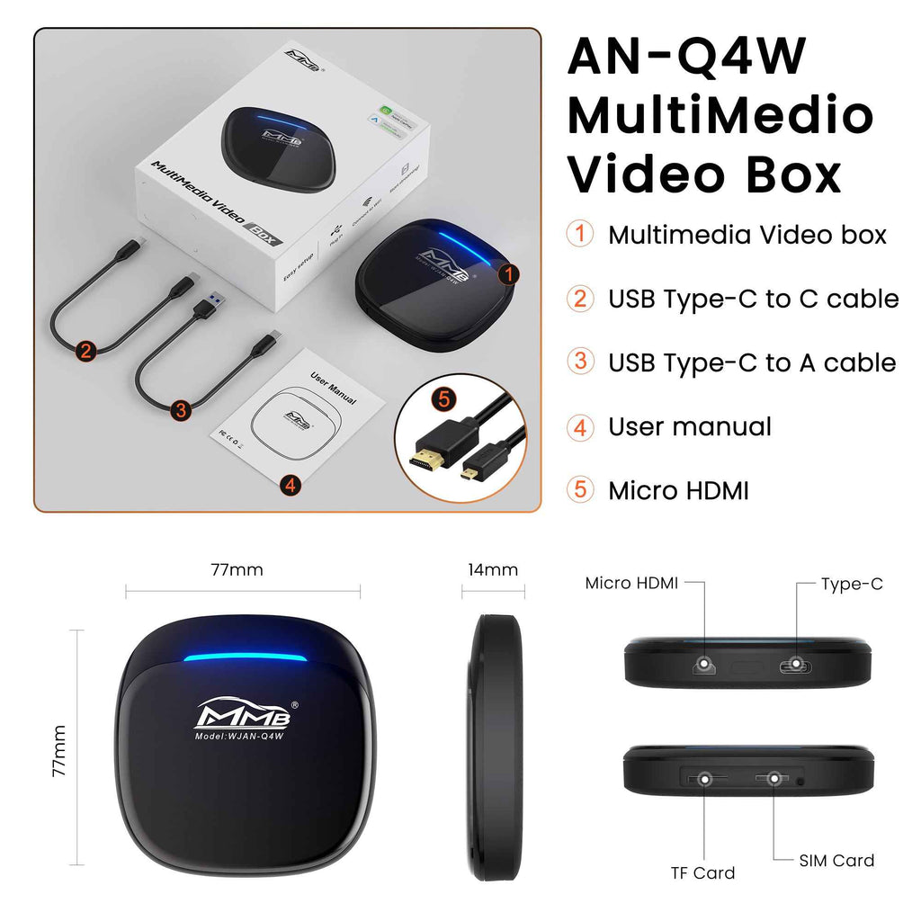 MMB Max 4.0 Andriod 13 Wireless Carplay Adapter - MMB Auto