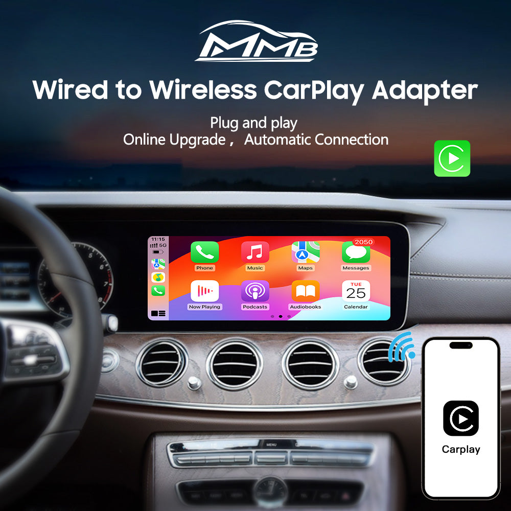 MMB Mini 2.0 Wired to Wireless Bluetooth WiFi CarPlay Adapter - MMB Auto