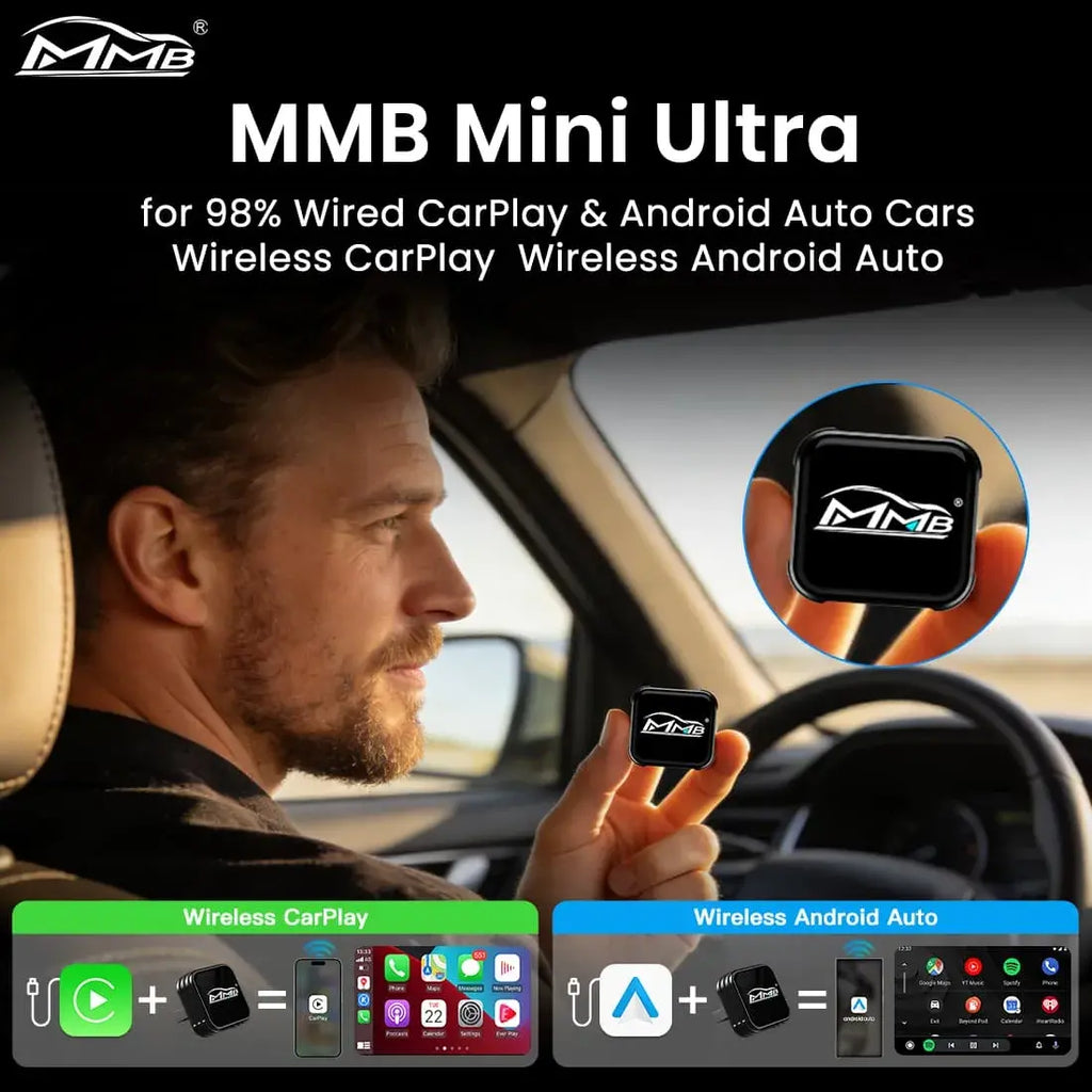 MMB Mini Ultra Wired to Wireless Bluetooth WiFi CarPlay Adapter - MMB Auto
